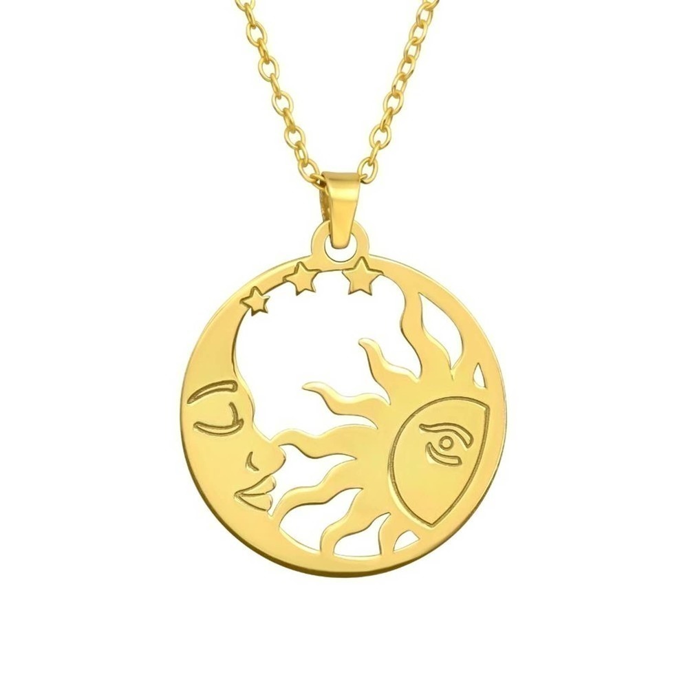 24k Gold Vermeil Sun and Moon Necklace​